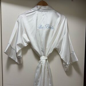 Bridal satin robe